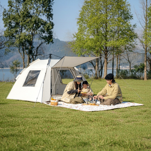 Палатка Naturehike Ango S, 3-местная, быстросборная, капучино