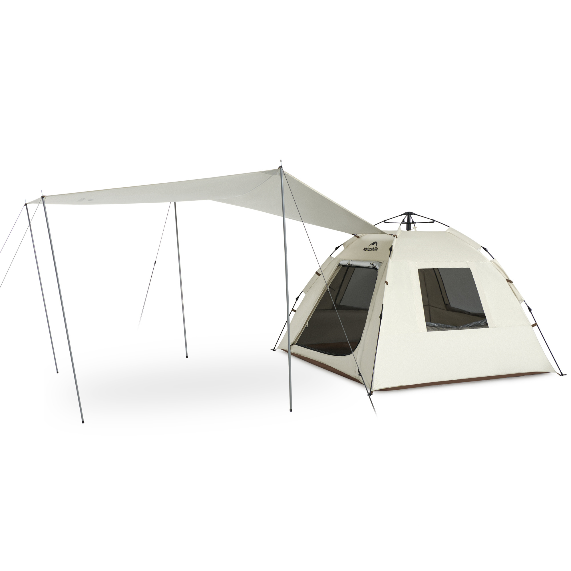 Палатка Naturehike Ango S, 3-местная, быстросборная, капучино