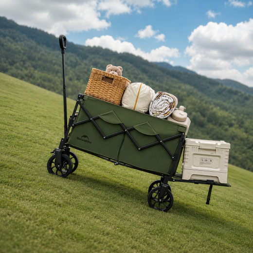 Тележка туристическая Naturehike Light 88х51х97 см, 100+50 л, светло-зеленая
