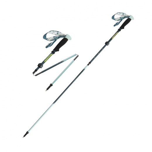 Палки треккинговые Naturehike Sunsia 3-EXT, карбон, 5-секционные, 115-135 см, голубые, 2 шт