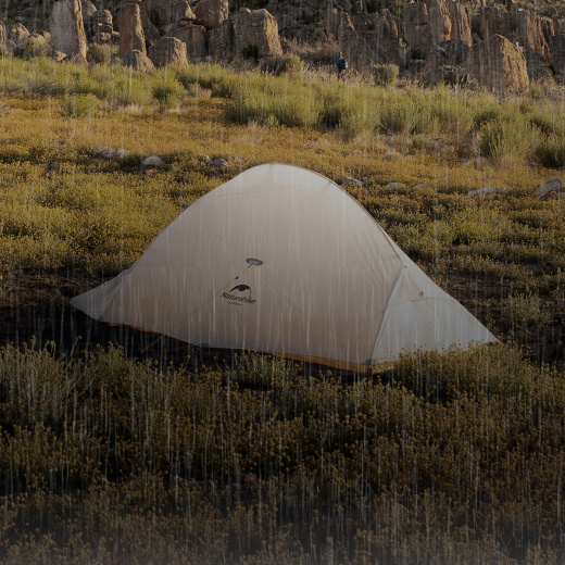 Палатка Naturehike Cloud Up EXT Si 2-местная, алюминиевый каркас, сверхлегкая, серо-желтая