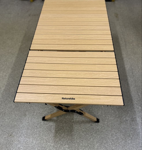 Стол туристический Naturehike Star Jane L01 складной, 117х60х44 см, с Х-образными ножками, бежевый (уценка)