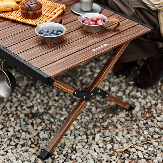 Стол туристический Naturehike Star Jane L02 складной, 125х60х43 см,с Х-образными ножками, коричневый