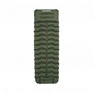 Коврик надувной Naturehike FC01 200х60х9,5 см, с подушкой, с насосом, зеленый