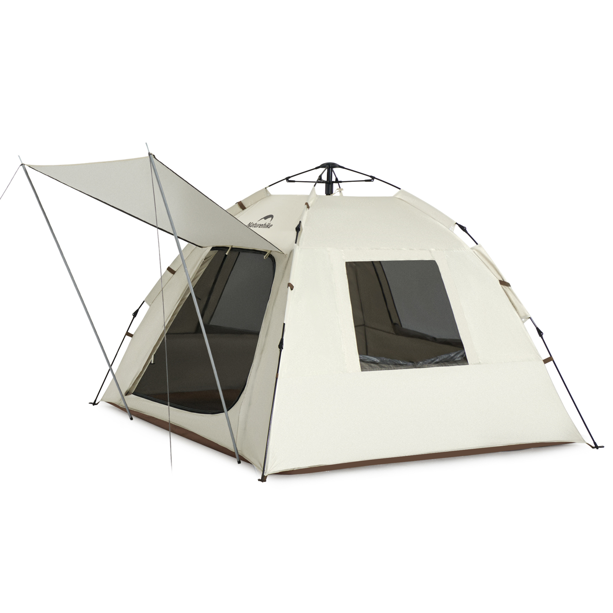 Палатка Naturehike Ango S, 3-местная, быстросборная, капучино