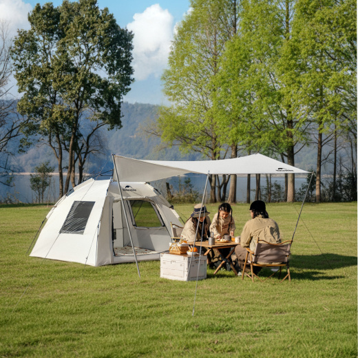 Палатка Naturehike Ango S, 3-местная, быстросборная, капучино