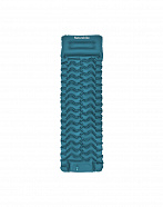 Коврик надувной Naturehike FC01 200х60х6,5 см, с подушкой, с насосом, голубой