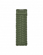 Коврик надувной Naturehike FC01 200х60х6,5 см, с подушкой, зеленый