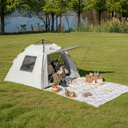 Палатка Naturehike Ango S, 3-местная, быстросборная, капучино