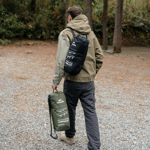 Раскладушка Naturehike XJC04 NEW 190х70х38 см, до 155 кг, черная