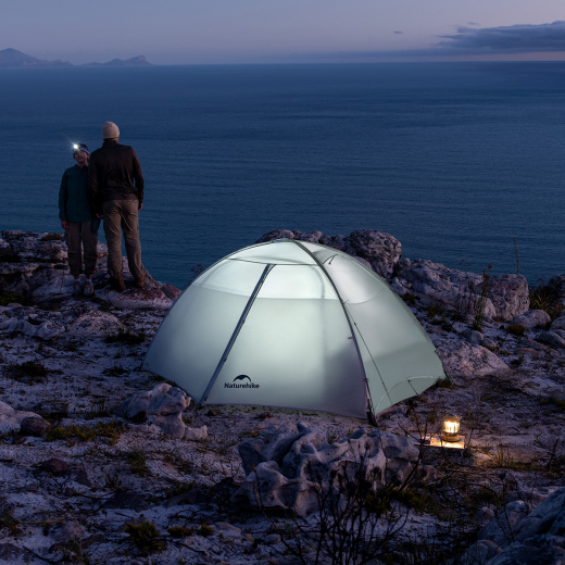 Палатка Naturehike Jiling UL 1-местная, алюминиевый каркас, сверхлегкая, серая